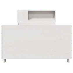 Cadre de lit sans matelas blanc 90x200 cm bois de pin massif 