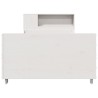 Cadre de lit sans matelas blanc 90x200 cm bois de pin massif 