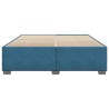 Cadre de lit sans matelas bleu 200x200 cm velours 