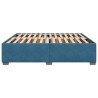 Cadre de lit sans matelas bleu 200x200 cm velours 