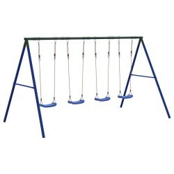 Jeu de balançoire d'extérieur avec 4 balançoires 