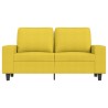 Canapé à 2 places Jaune clair 120 cm Tissu 