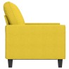 Canapé à 2 places Jaune clair 120 cm Tissu 