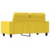 Canapé à 2 places Jaune clair 120 cm Tissu 