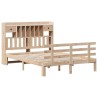 Lit bibliothèque sans matelas 140x200 cm bois massif de pin 