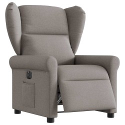 Fauteuil inclinable électrique Taupe Tissu 