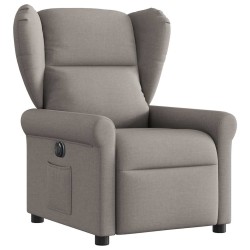 Fauteuil inclinable électrique Taupe Tissu 