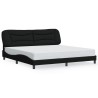 Cadre de lit sans matelas noir 200x200 cm tissu 