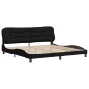 Cadre de lit sans matelas noir 200x200 cm tissu 