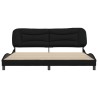 Cadre de lit sans matelas noir 200x200 cm tissu 