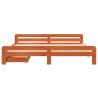 Cadre de lit sans matelas cire marron 180x200cm bois pin massif 