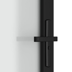 Porte intérieure 93x201,5 cm Noir Verre mat et aluminium 