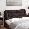 Coussin de tête de lit marron foncé 120 cm tissu 