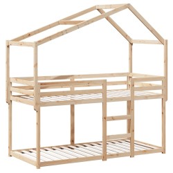 Lit superposé sans matelas 90x200 cm bois de pin massif 