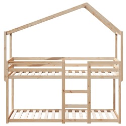 Lit superposé sans matelas 90x200 cm bois de pin massif 