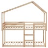 Lit superposé sans matelas 90x200 cm bois de pin massif 