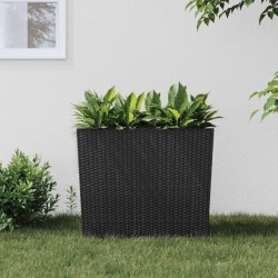 Jardinière et intérieur amovible anthracite 12 /44 L rotin PP 