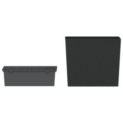 Jardinière et intérieur amovible anthracite 12 /44 L rotin PP 