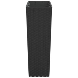 Jardinière et intérieur amovible anthracite 12 /44 L rotin PP 
