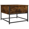 Table basse chêne fumé 51x51x40 cm bois d'ingénierie 