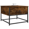 Table basse chêne fumé 51x51x40 cm bois d'ingénierie 