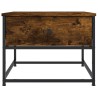 Table basse chêne fumé 51x51x40 cm bois d'ingénierie 