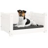 Lit pour chien Blanc 55,5x45,5x28 cm Bois massif de pin 