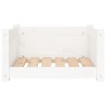 Lit pour chien Blanc 55,5x45,5x28 cm Bois massif de pin 