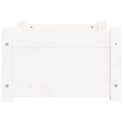 Lit pour chien Blanc 55,5x45,5x28 cm Bois massif de pin 