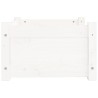 Lit pour chien Blanc 55,5x45,5x28 cm Bois massif de pin 