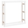 Support pour bois de chauffage Blanc 100x25x100 cm Bois de pin 