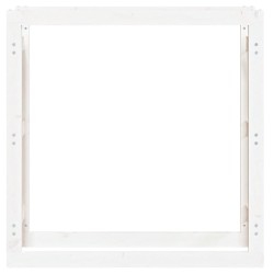 Support pour bois de chauffage Blanc 100x25x100 cm Bois de pin 