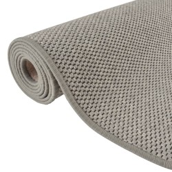 Tapis de couloir aspect sisal argenté 80x250 cm 