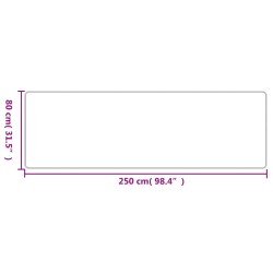 Tapis de couloir aspect sisal argenté 80x250 cm 
