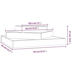 Jardinière 83x83x27 cm Bois massif de pin 
