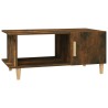 Table basse chêne fumé 90x50x40 cm bois d'ingénierie 