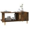 Table basse chêne fumé 90x50x40 cm bois d'ingénierie 