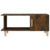 Table basse chêne fumé 90x50x40 cm bois d'ingénierie 