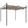 Pergola avec toit rétractable taupe 295x292x230 cm 