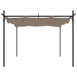 Pergola avec toit rétractable taupe 295x292x230 cm 