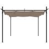 Pergola avec toit rétractable taupe 295x292x230 cm 