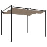 Pergola avec toit rétractable taupe 295x292x230 cm 