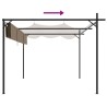 Pergola avec toit rétractable taupe 295x292x230 cm 