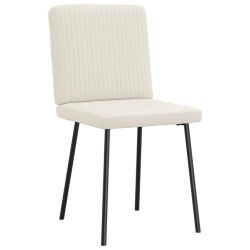 Chaises à manger lot de 6 crème velours 