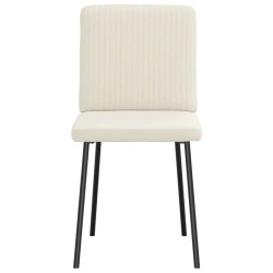 Chaises à manger lot de 6 crème velours 
