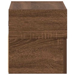 Table de chevet murale chêne marron 45x26x28,5 cm 