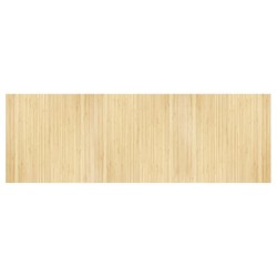 Tapis rectangulaire naturel clair 100x300 cm bambou 