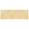 Tapis rectangulaire naturel clair 100x300 cm bambou 