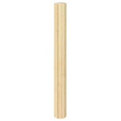Tapis rectangulaire naturel clair 100x300 cm bambou 