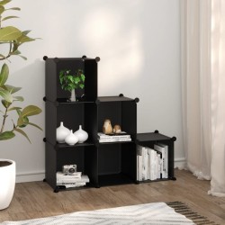 Cubes de rangement 6 pcs Noir PP 